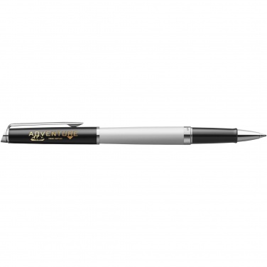 Logo trade promotional giveaways picture of: Hemisphere colour blocking rollerball pen with palladium trim